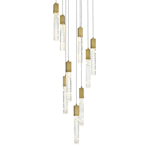Elegant Lighting Aurora 24 Inch Chandelier in Satin Gold