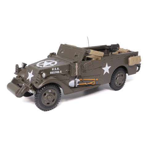 Motor city classics 1:43 Scale Military Diecast Collectible | White M3 Scout Car | Militaria Diecast Model 24213-43