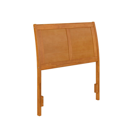 AFI, Portland Twin Sleigh Solid Wood Panel Headboard, Light Toffee