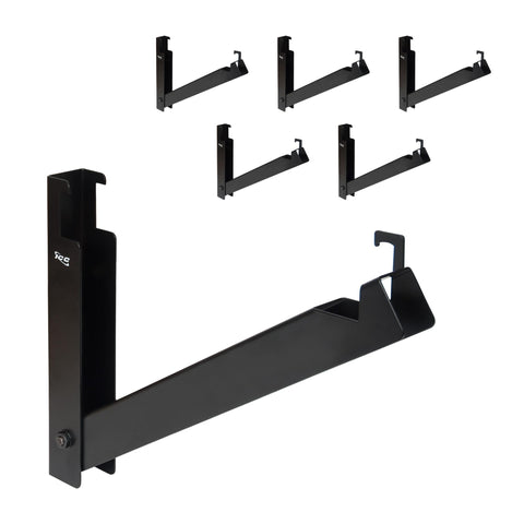 ICC Cable Runway Triangular Wall Support Kit – 6-Pack | Steel, Black Powder Coat, Parallel Wall Mount