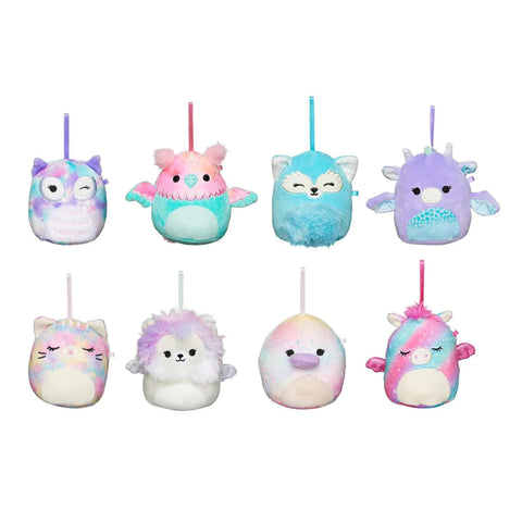 Squishmallows Official Kellytoy 4 Inch Ornament Set Squishy Soft Plush Toy (Fantasy Theme - 8 Pack)