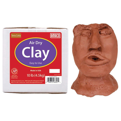 AMACO Terra Cotta Air Dry Modeling Clay 10 lb. Package