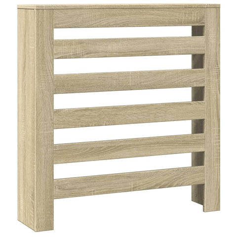 vidaXL Radiator Cover - Sonoma Oak Engineered Wood Cabinet - 78x20x82 cm - Modern Slatted Design for Living Room