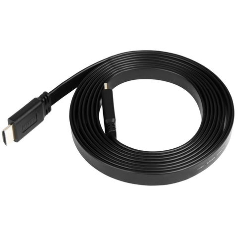 SilverStone Tek Premium Flat 3000mm HDMI Cable with 24k Gold-Plated Connector CPH02B-3000