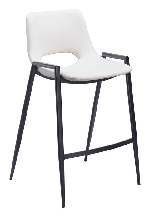 Zuo Modern Counter Chair Set, White, Black