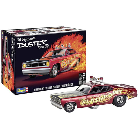 Revell 14528 '70 Plymouth Duster Funny Car 1:24 Scale 100-Piece Skill Level 4 Model Car Building Kit