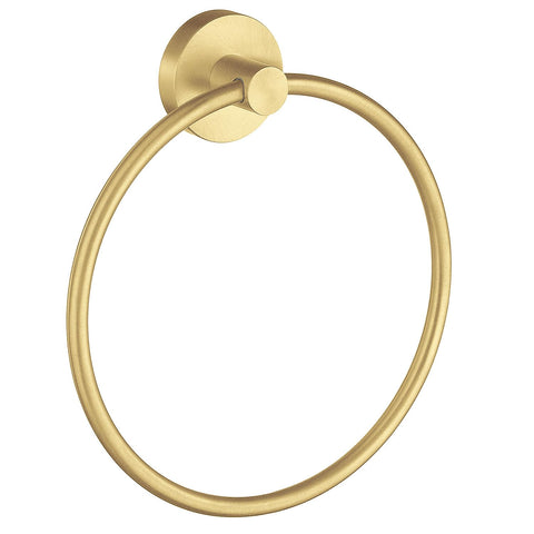 Smedbo HOME Series Towel Ring. Brushed Brass. Diameter 170 mm.