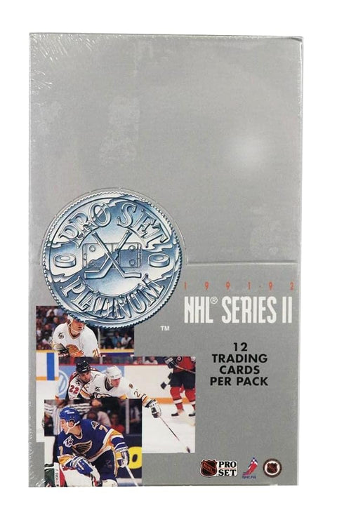 1991/92 Pro Set Platinum Series 2 Hockey HOBBY Box - 36p12c