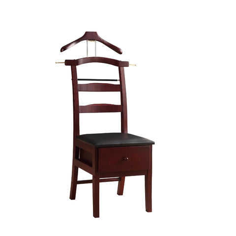 Proman Products Manchester, Office Chair with Hanger & Valet, Accessory & Clothes Organizer, Mahogany