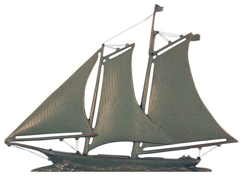 Yacht Weathervane 46in Verdigris