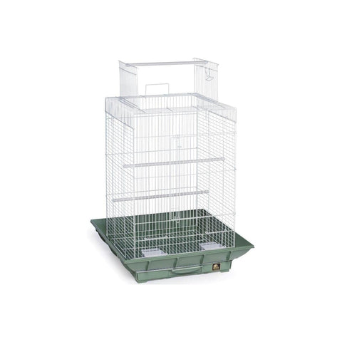 Prevue Hendryx SP851G/W Clean Life Play Top Cage, Green and White, 1/2"
