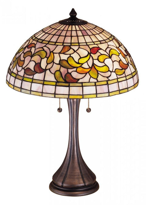 Meyda Tiffany 27824 Turning Leaf Table Lamp, 23"H