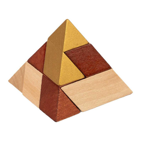 Professor Puzzle: Great Pyramid of Giza - 3D Wooden Handheld Brainteaser, 7 Wonders of The World, Logic & Precision Challenge, Lost & Found Collection
