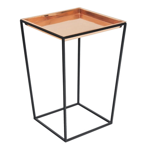 Achla Designs Arne Plant Stand, 22" H with Copper Tray