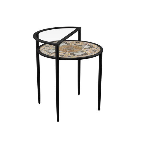 SEI Furniture Lorengo Accent Table, 24” W x 23” D x 24” H, Multicolor