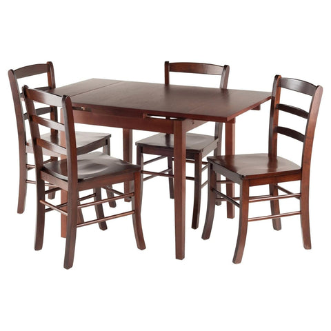 Oakestry Pulman 5-Pc Wooden Dining Set Spacious Dining Table 4 Sturdy Chairs for Modern Homes Comfortable Seating with Windsor Chairs Ideal for Dining Rooms Kitchens or Small Spaces