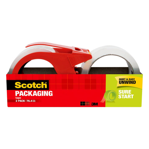 Scotch Sure Start Packing Tape, Clear, 1.88 in. x 38.2 yd.