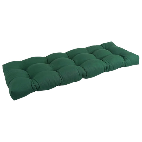 Blazing Needles Twill Tufted Bench Cushion, 46" x 19", Forest Green 1 Count
