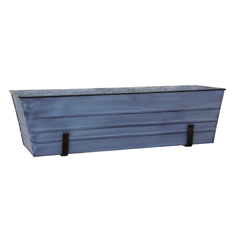 Achla Designs Large Blue Flower Box with Wall Brackets