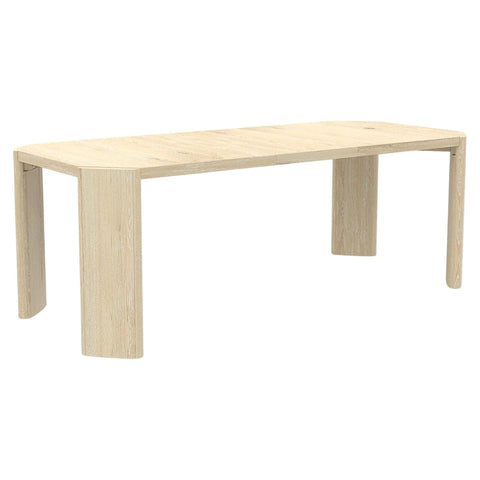 Oakestry Sloane Wood Extension Dining Table 84 Inch Rectangular Natural Driftwood Modern Rustic Farmhouse Expandable Design Sturdy Construction Family Gathering Furniture Neutral Finish