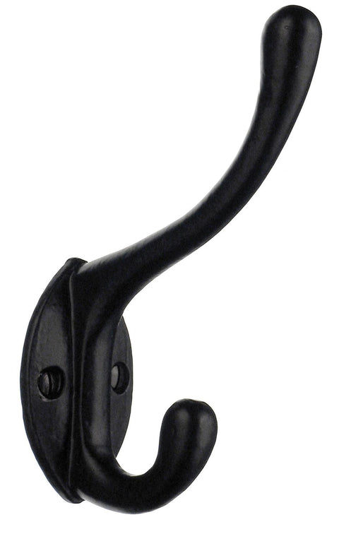 Smedbo B067 Coat & Hat Hook, Black Wrought Iron