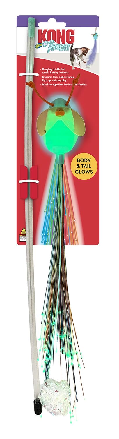 KONG Teaser Glow Firefly Cat Toy