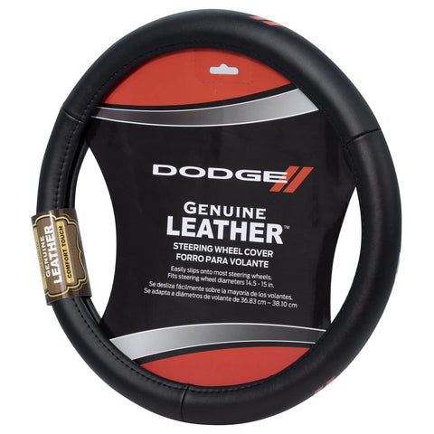 Plasticolor 006790R01 Dodge//Genuine Leather Steering Wheel Cover