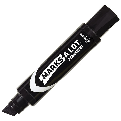 Avery® Marks-A-Lot® Jumbo Permanent Marker, Chisel Tip, Black