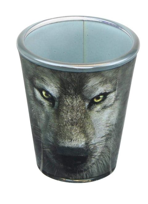 JUST FUNKY Wolf Face 2oz Shot Glass