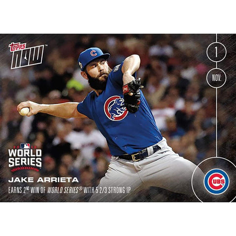 MLB Chicago Cubs Jake Arrieta #654 2016 Topps Now Trading Card