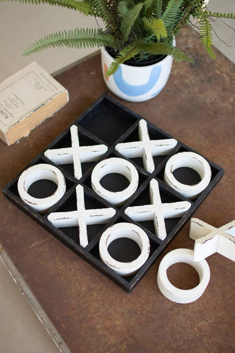 Kalalou CMN1438 Wooden Tic-Tac-Toe Game, See Image