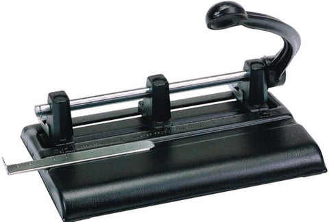 Master 40-Sheet High-Capacity Lever Action Adjustable Two- to Seven-Hole Punch, 13/32" Holes, Black
