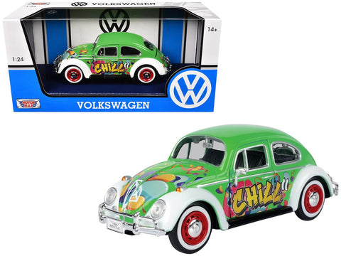 Motormax 1966 Volkswagen Beetle Graffiti 1:24 Scale Diecast Model 79598