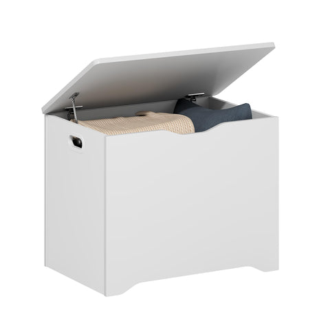 Furinno Basic Toy Box Storage Chest for Entryway Living Room White