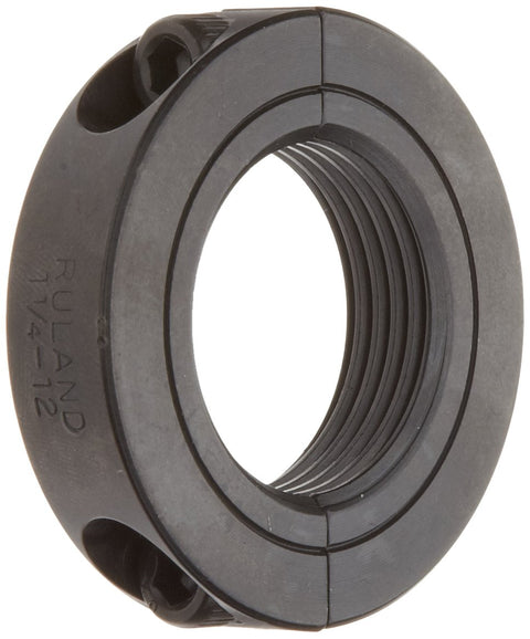 Ruland TSP-7-14-F Two-Piece Clamping Shaft Collar, Threaded, Black Oxide Steel, .438"-14 Bore, 15/16" OD, 11/32" Width (Pack of 2)