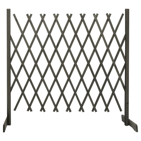 vidaXL Solid Firwood Garden Trellis Fence 70.9"x39.4" - Extendable and Durable Outdoor Garden Barrier and Plant Support with Gray Waterbase Finish