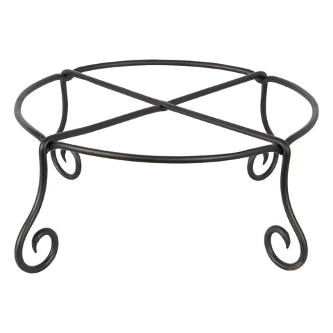 Oakestry Piazza Large Flower Pot Plant Stand Black Outdoor Indoor Metal Planter Holder Heavy Duty Decorative Garden Display Modern Iron Plant Rack for Patio Balcony or Living Room Home Decor Accent