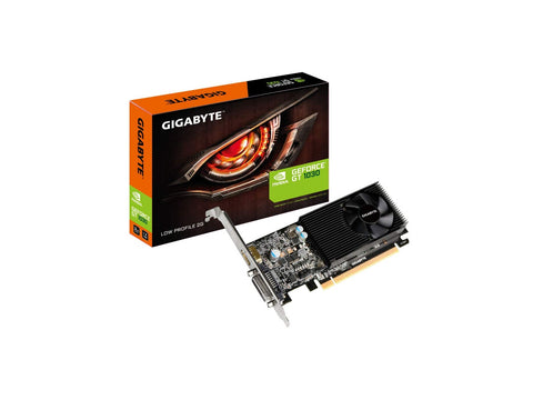 GIGABYTE GV-N1030D4-2GL NVIDIA GeForce GT 1030 Low Profile D4 2G Graphics Card, Compatible with PC, HDMI, DVI-D