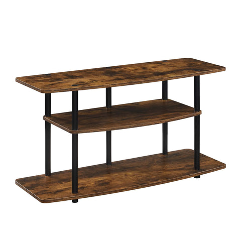 Convenience Concepts Designs2Go No Tools 3-Tier Wide TV Stand 42" - Entertainment Center for TVs up to 46 Inches, Modern TV Mount with Shelves for Living Room, Barnwood/Black