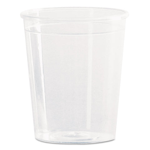 WNA Comet Plastic Portion/Shot Glass, 2 Oz, Clear, 50 Cups Per Pack, Case of 50 Packs