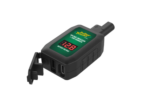 Battery Tender LCD Voltage Indicator Quick Disconnect - USB and USB-C Charger Adapter - 081-0159