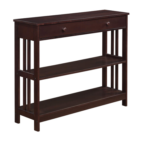 Convenience Concepts Mission 1 Drawer Console Table, Espresso