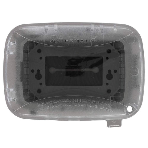 Intermatic WP5103C Extra Duty Plastic Weatherproof Cover, 2.75-Inch Single Gang with Round Adapter Plate, Clear/Gray