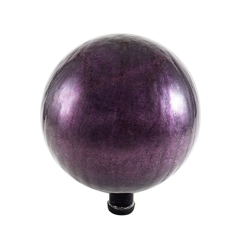 Achla Designs 12-Inch Crackle Gazing Globe Ball, Plum