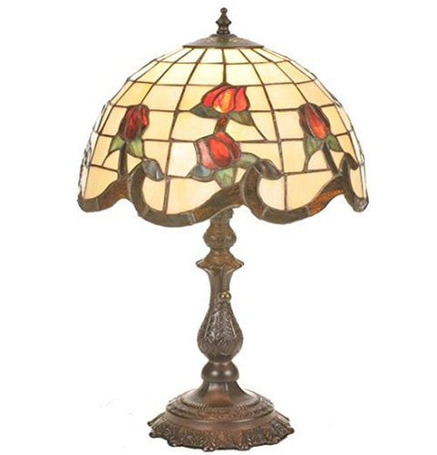 Meyda Tiffany 19139 Roseborder Accent Lamp, 20" Height