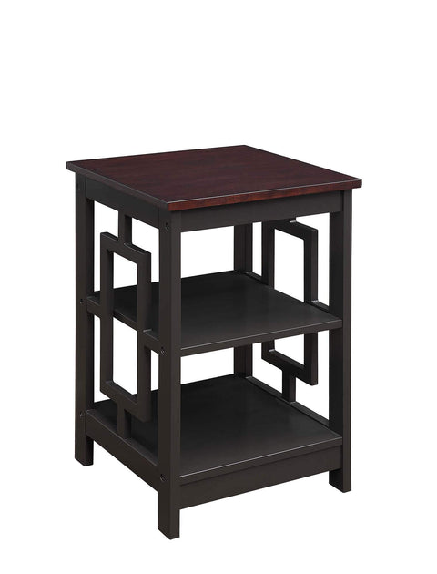 Convenience Concepts Town Square End Table with Shelves, Espresso