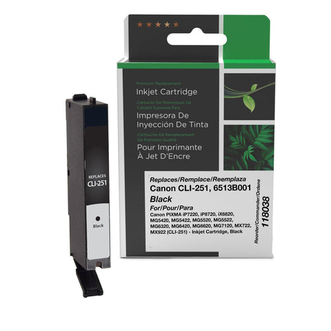Clover Remanufactured Ink Cartridge Replacement for Canon CLI-251 (6513B001) | Black
