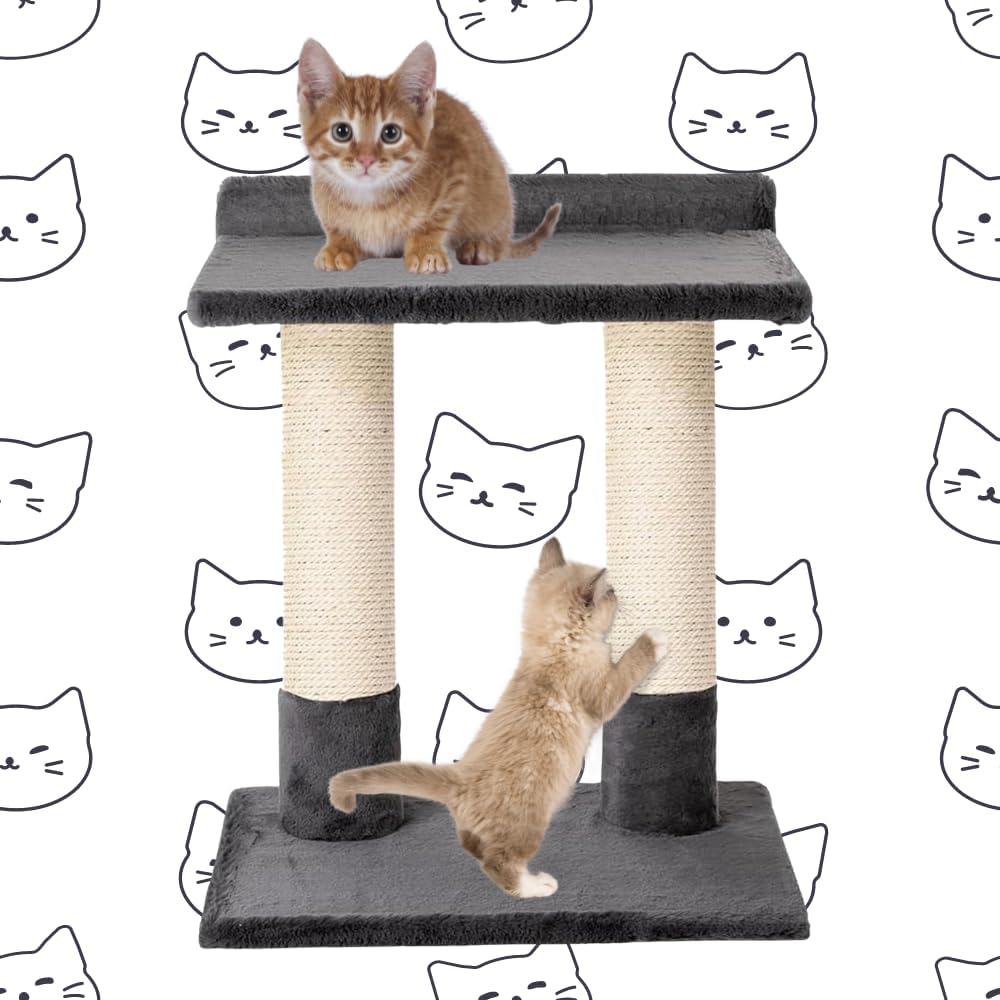 24 Inch Classic Comfort for Indoor Modern Premium Cats and Kittens Scratcher Larger Base for Better Stability, (Grey, Nat