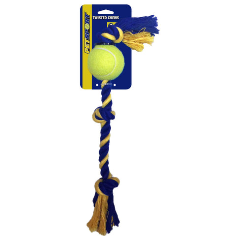 PetSport 3-Knot Rope with Tuff Ball, 16"