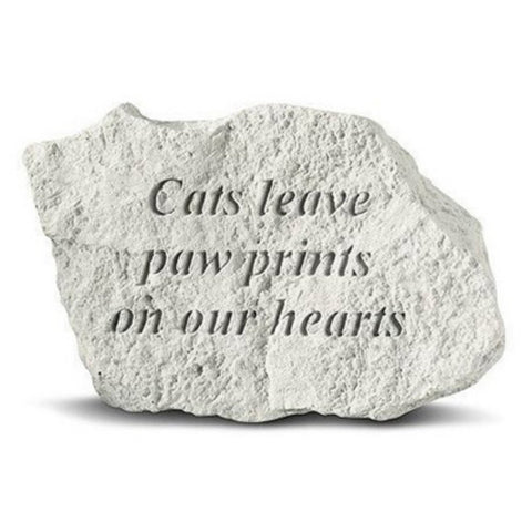 Cats Leave Paw Prints Pet Memorial Accent Stone